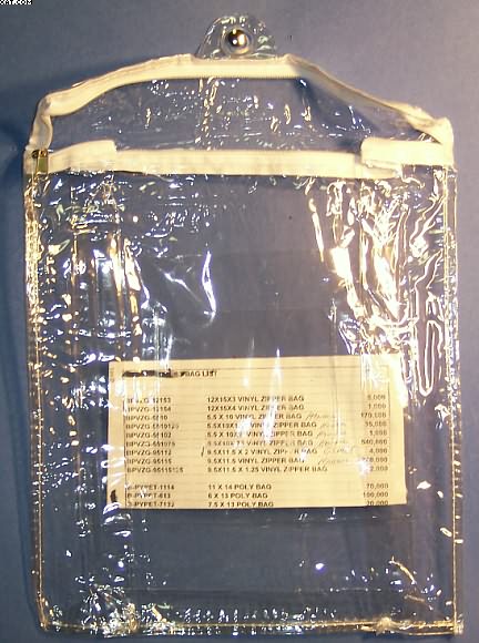 SURPLUS LOT OF Vinyl Zipper Grommet Hanger Bags,